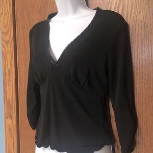 Studio Y Black spandex blend dress top